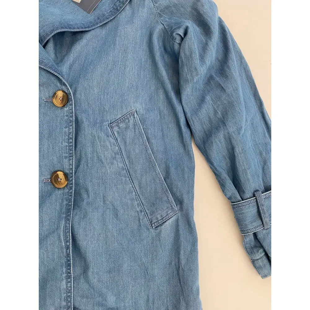 Nic + Zoe Denim Jacket Size MED Old Money Preppy Beach Boho Classic - Picture 9 of 16